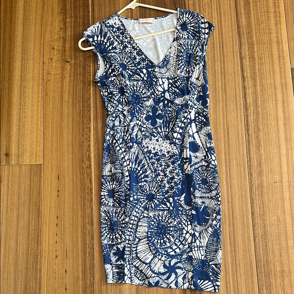 Tory Burch Blue Baltic Sea Dream Catcher Dress Size Medium